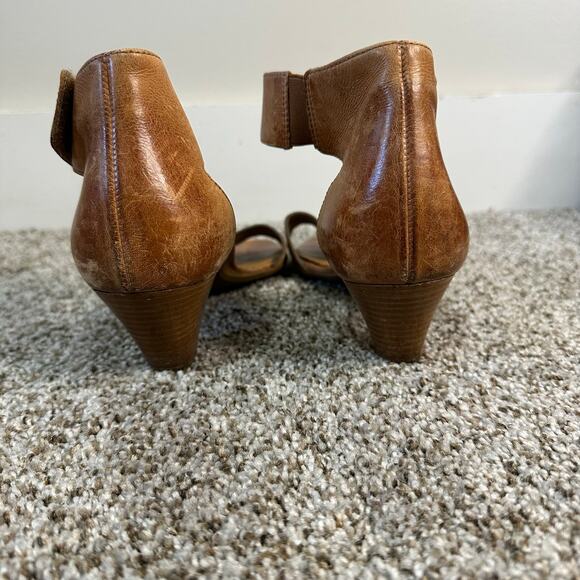 PAUL GREEN Women's Coco Leather Ankle Strap Sandal Size 4/US 6.5 In Brown - Picture 7 of 8